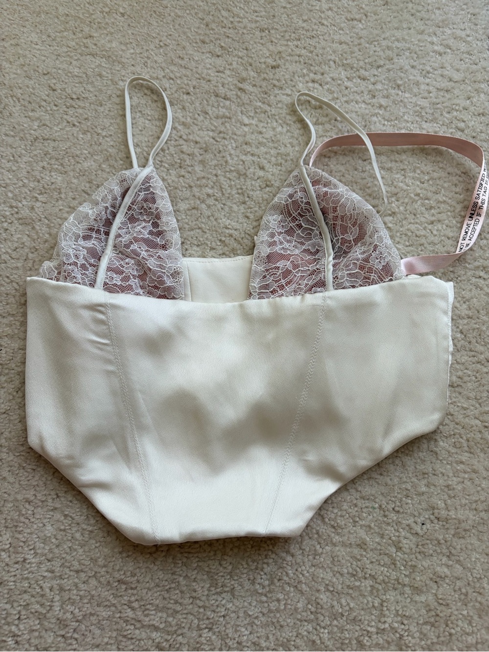 House of CB Ivory Lace-Trim Corset Cami - Picture 3 of 4